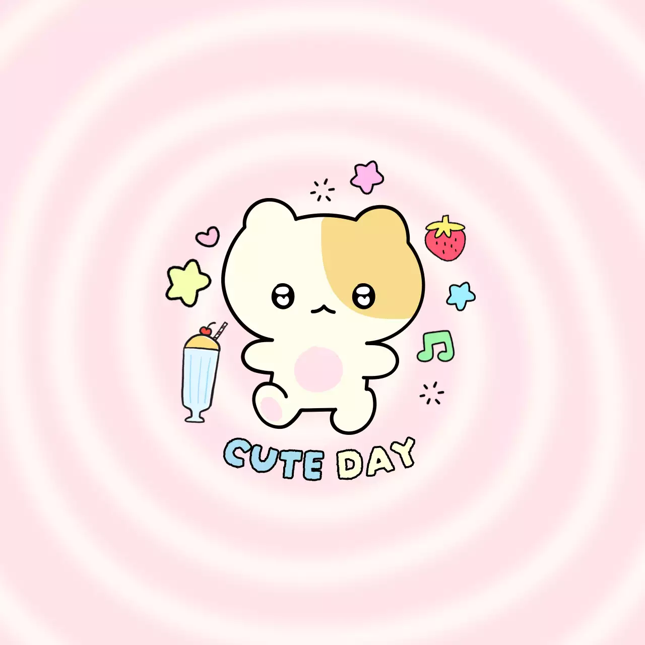 핑크 아기자기한 캐릭터 다꾸