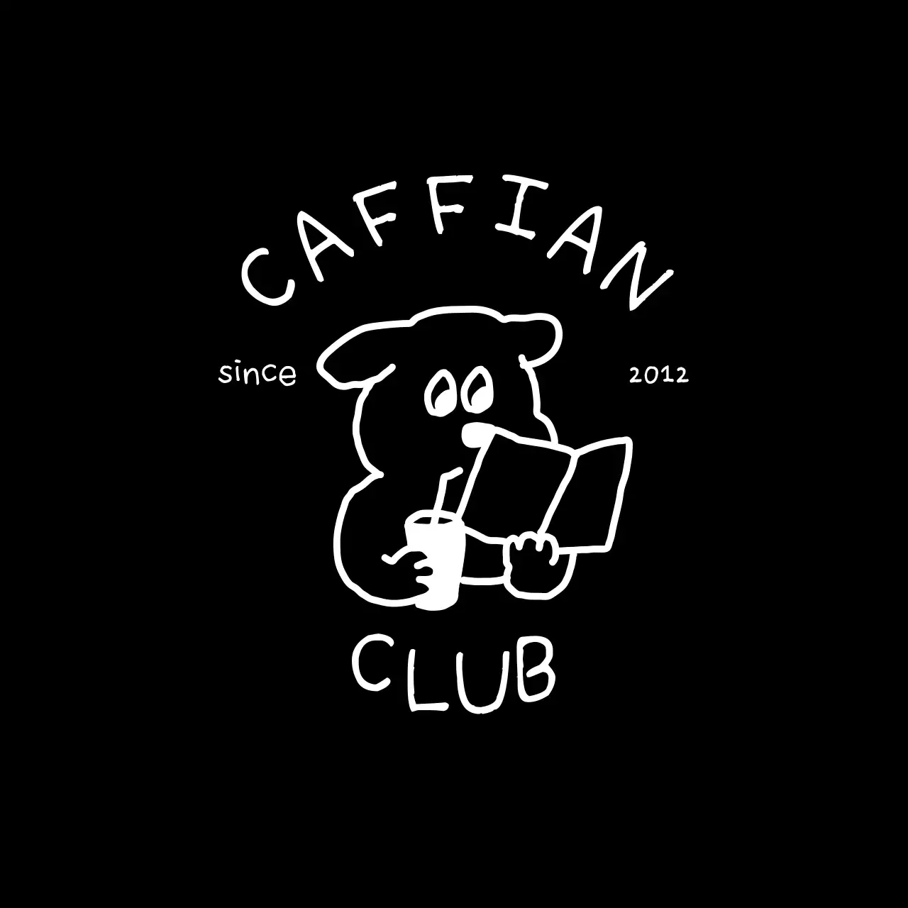 검정 드로잉 캐릭터 문구