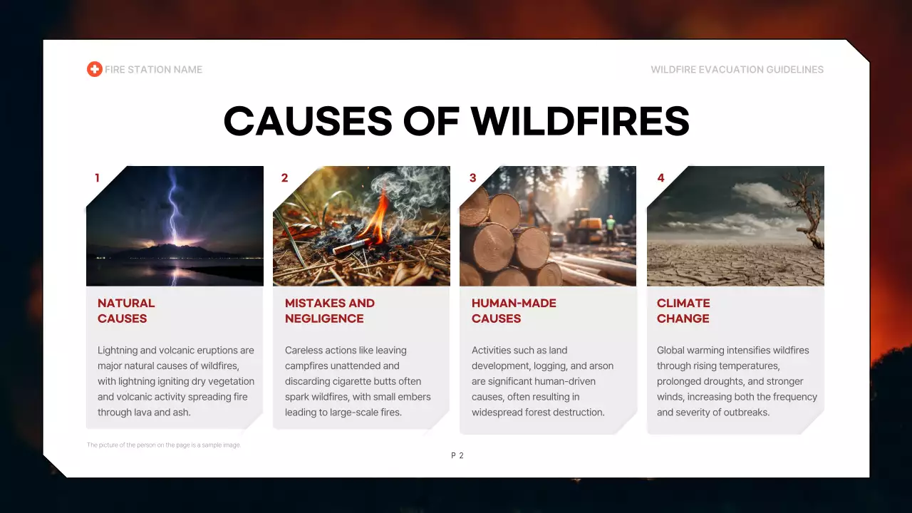 Red Modern Wildfire Guideline Presentation