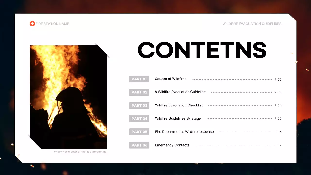 Red Modern Wildfire Guideline Presentation