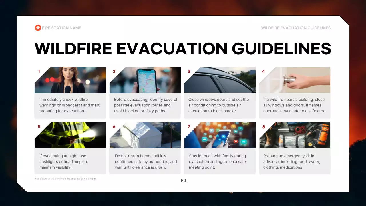 Red Modern Wildfire Guideline Presentation