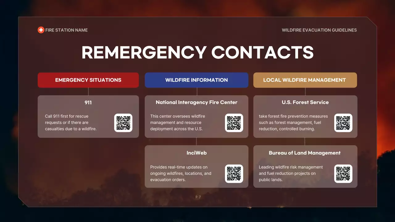 Red Modern Wildfire Guideline Presentation