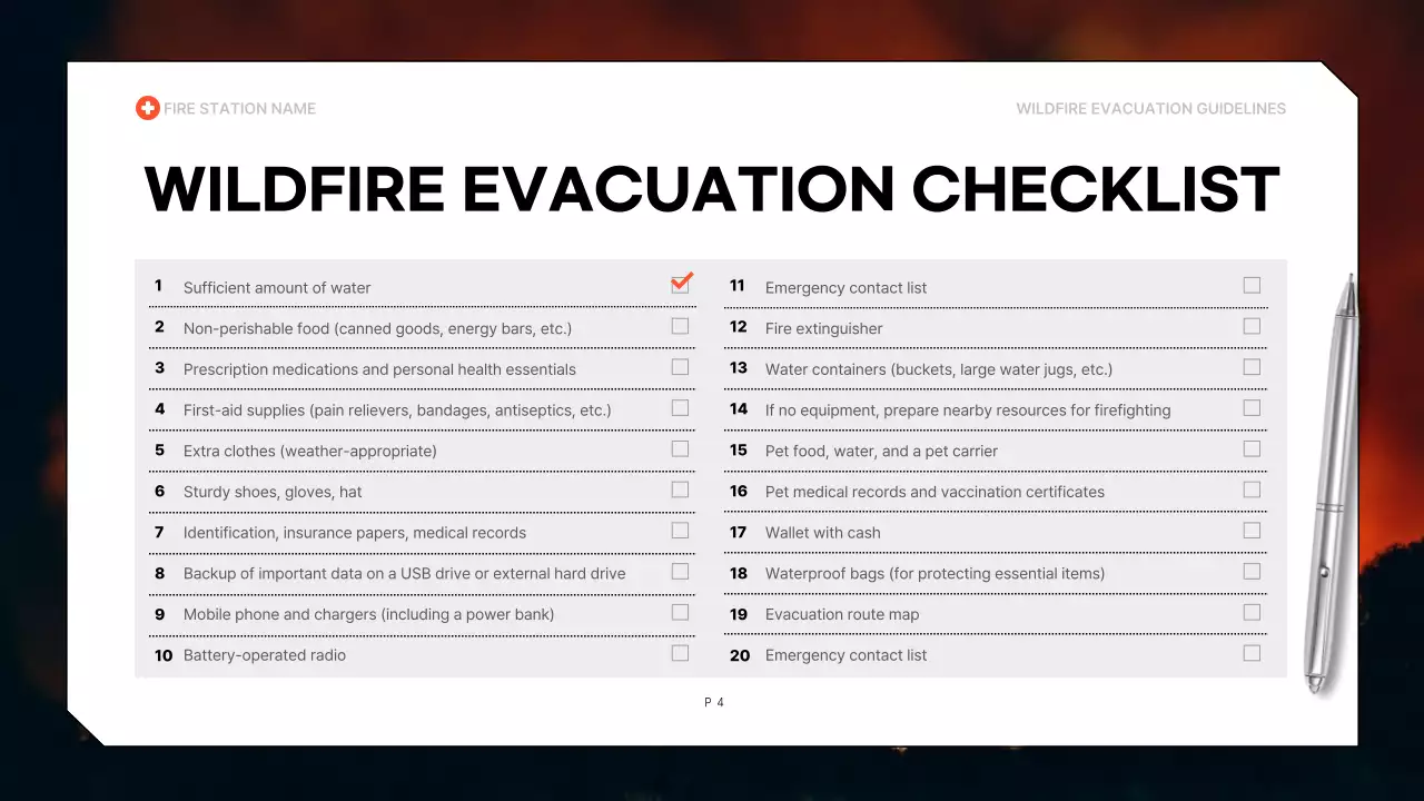 Red Modern Wildfire Guideline Presentation