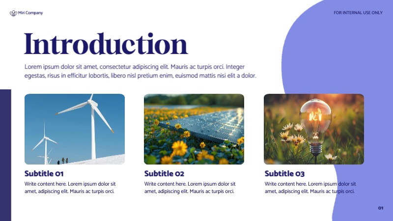 Blue Floral Sustainability Presentation