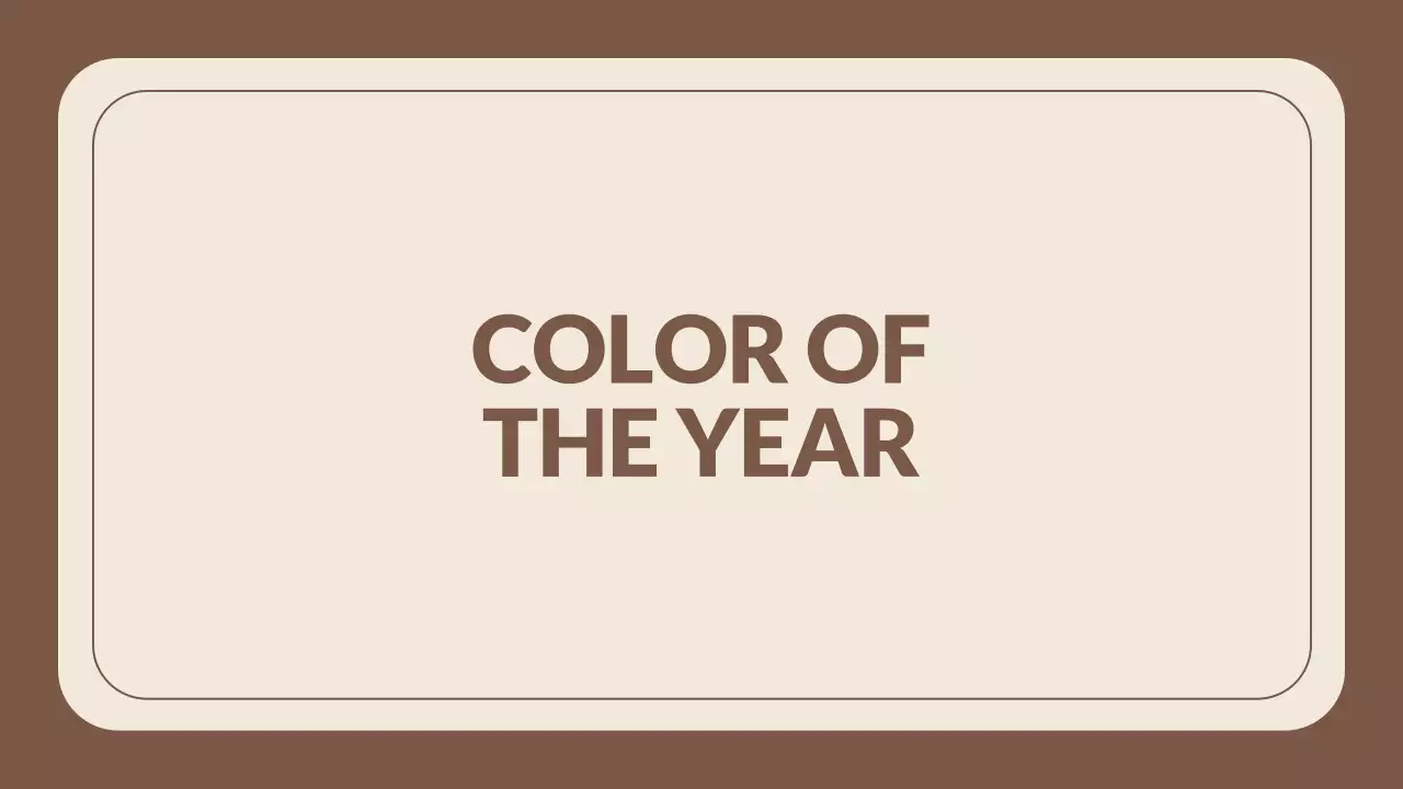 Brown Modern Color Trend Report Presentation