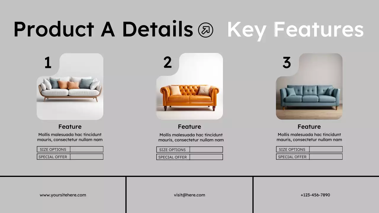 White Modern Furniture Product Catalogue Presentation
