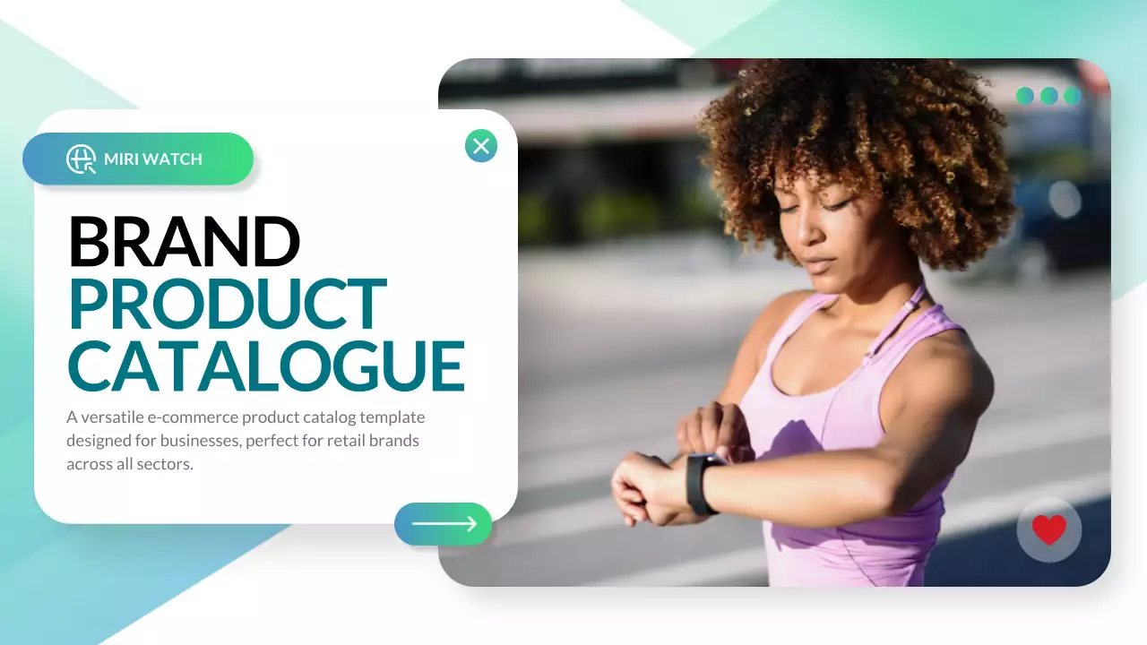 Green Modern Smartwatch Product Catalogue Presentation