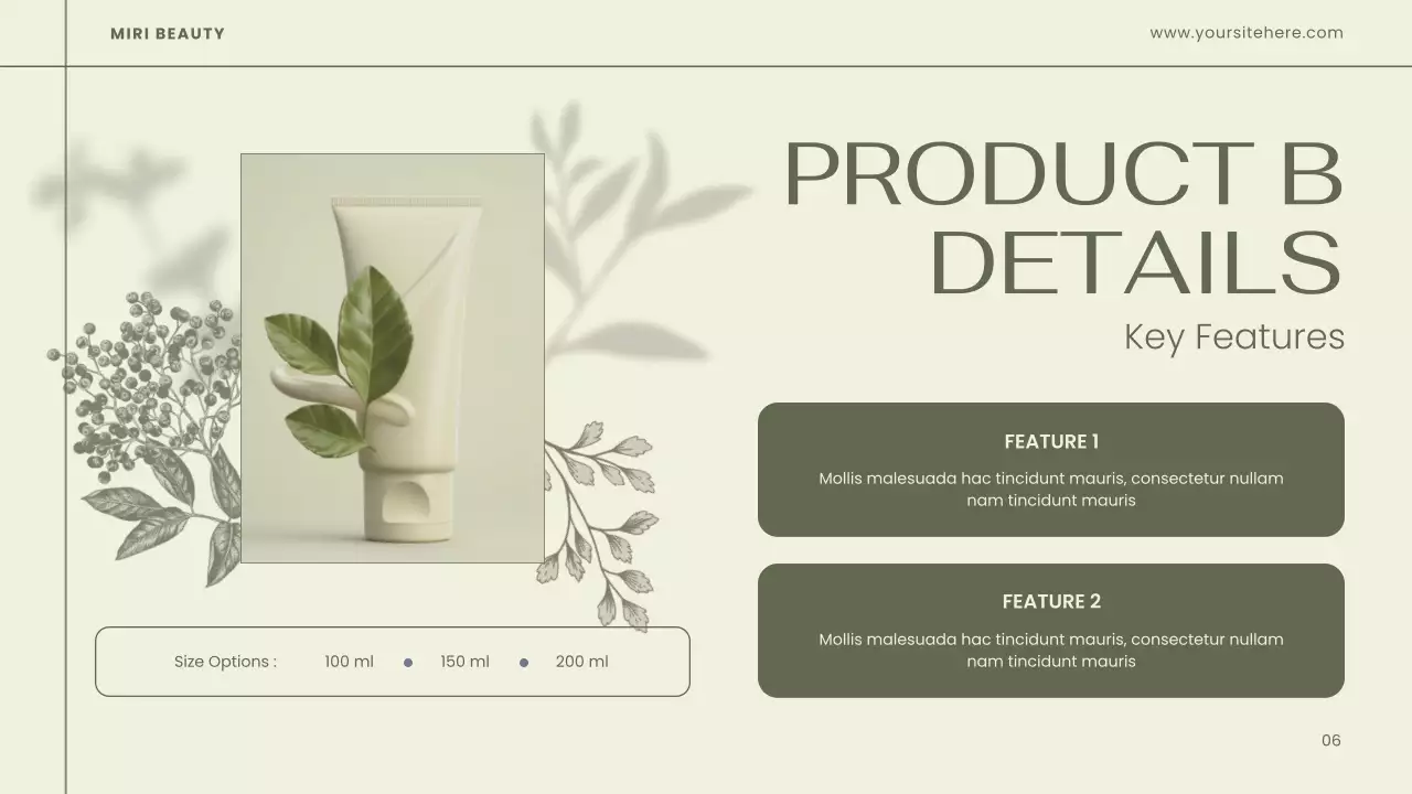 Sage Elegant Beauty Product Catalog Presentation