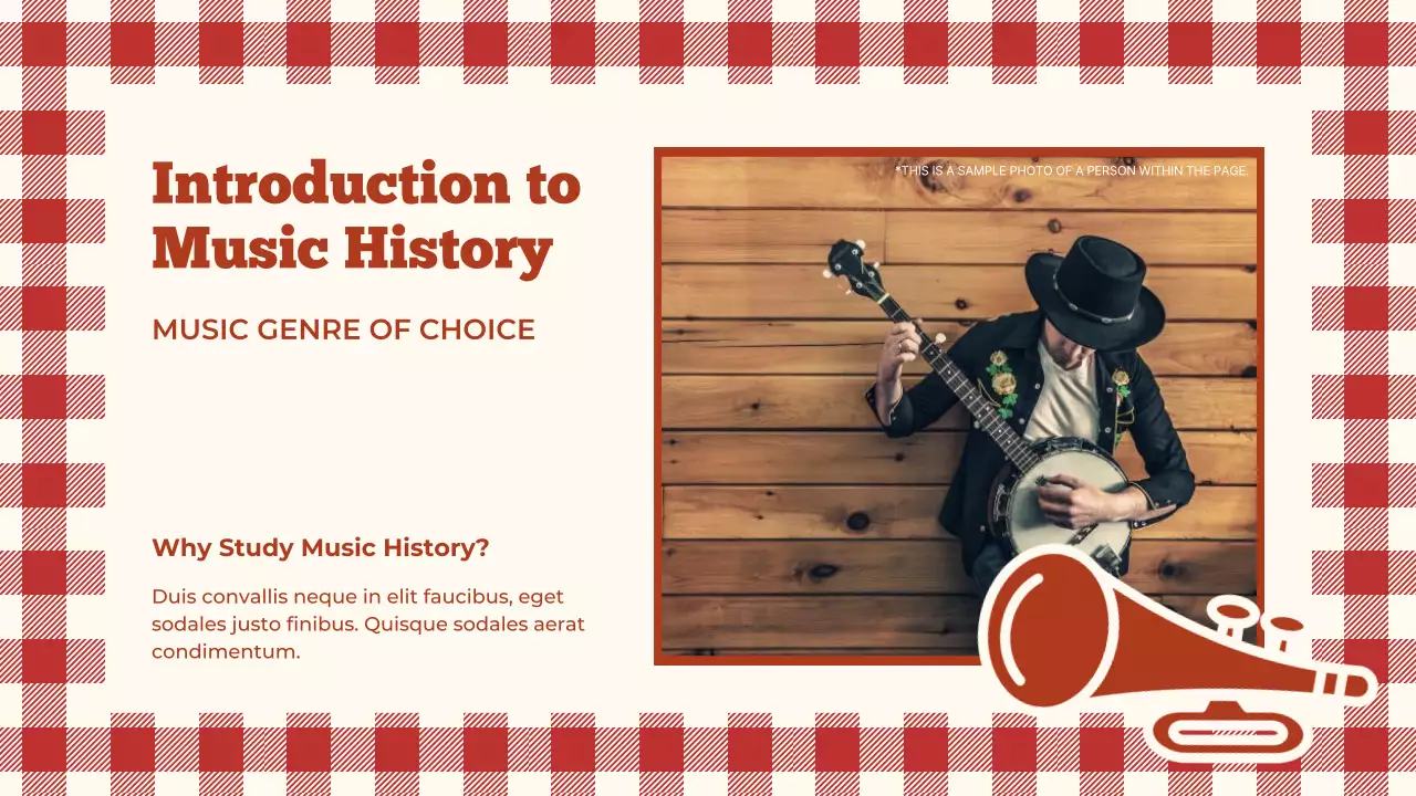 Red Traditional Music Presentation