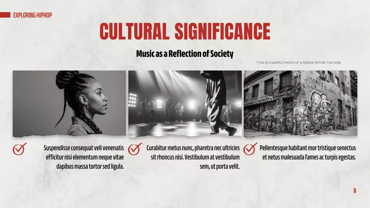 Red Retro Hip-Hop Guide Presentation