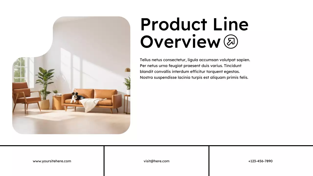 White Modern Furniture Product Catalogue Presentation