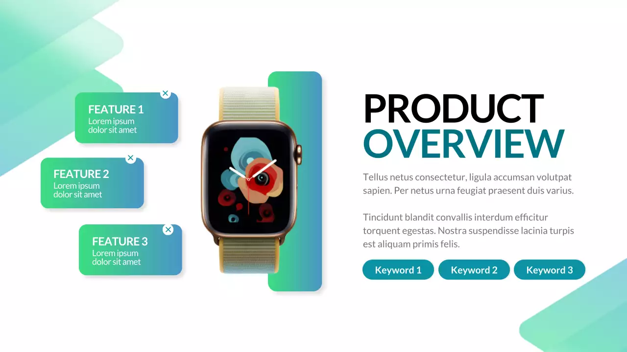 Green Modern Smartwatch Product Catalogue Presentation