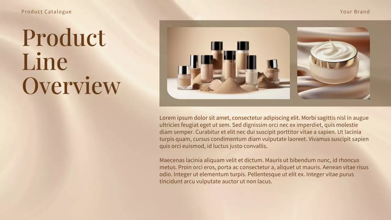 Beige Elegant Beauty Product Catalog Presentation