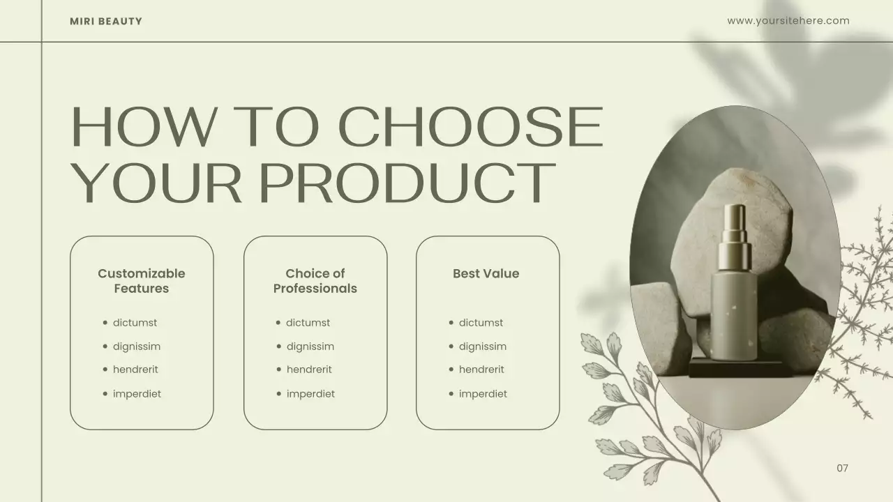 Sage Elegant Beauty Product Catalog Presentation