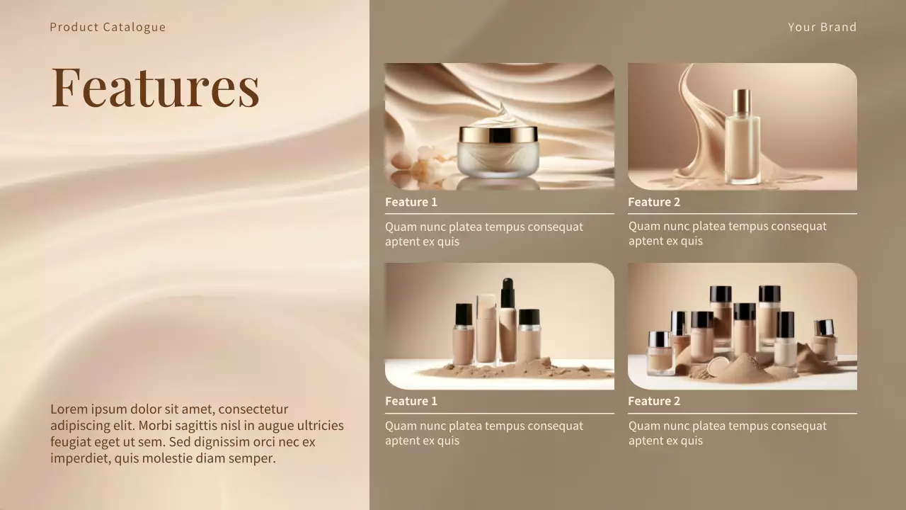 Beige Elegant Beauty Product Catalog Presentation