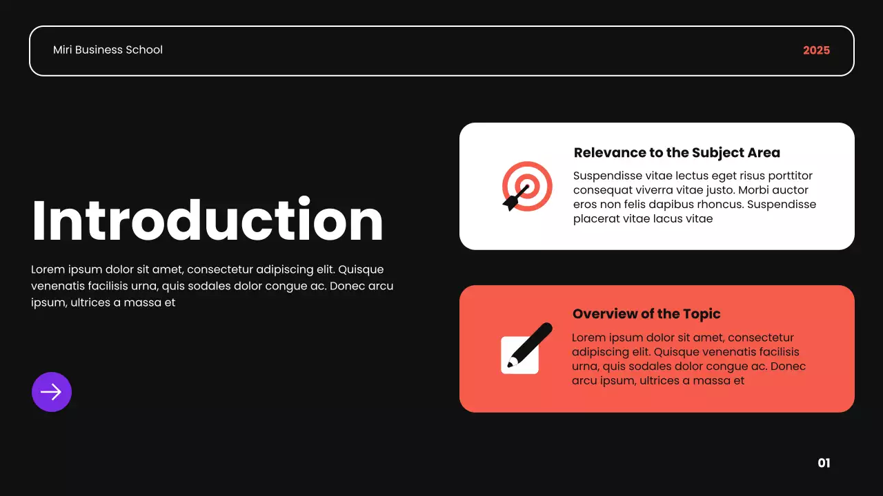 Black Modern Academic Course Presentation