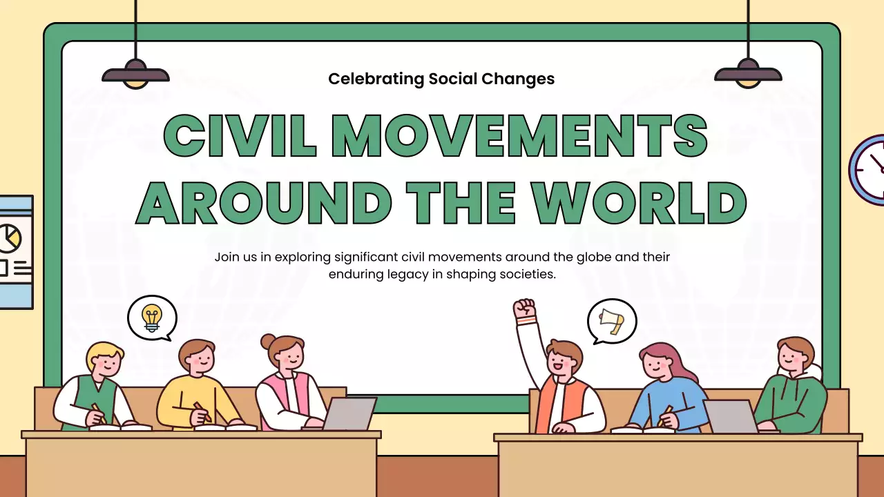 Beige Minimal Civil Movements History Presentation