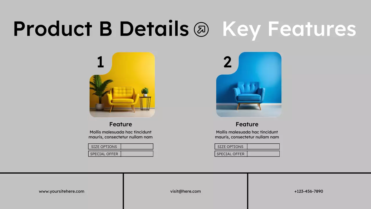 White Modern Furniture Product Catalogue Presentation