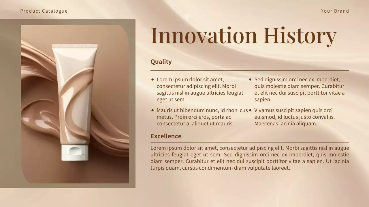 Beige Elegant Beauty Product Catalog Presentation