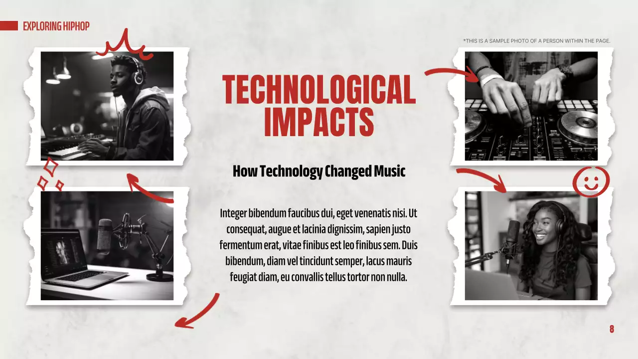 Red Retro Hip-Hop Guide Presentation