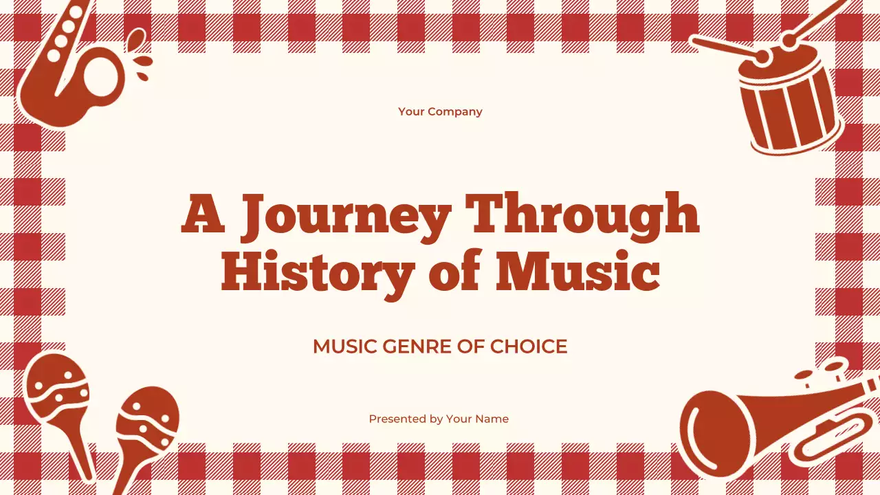 Red Traditional Music Presentation