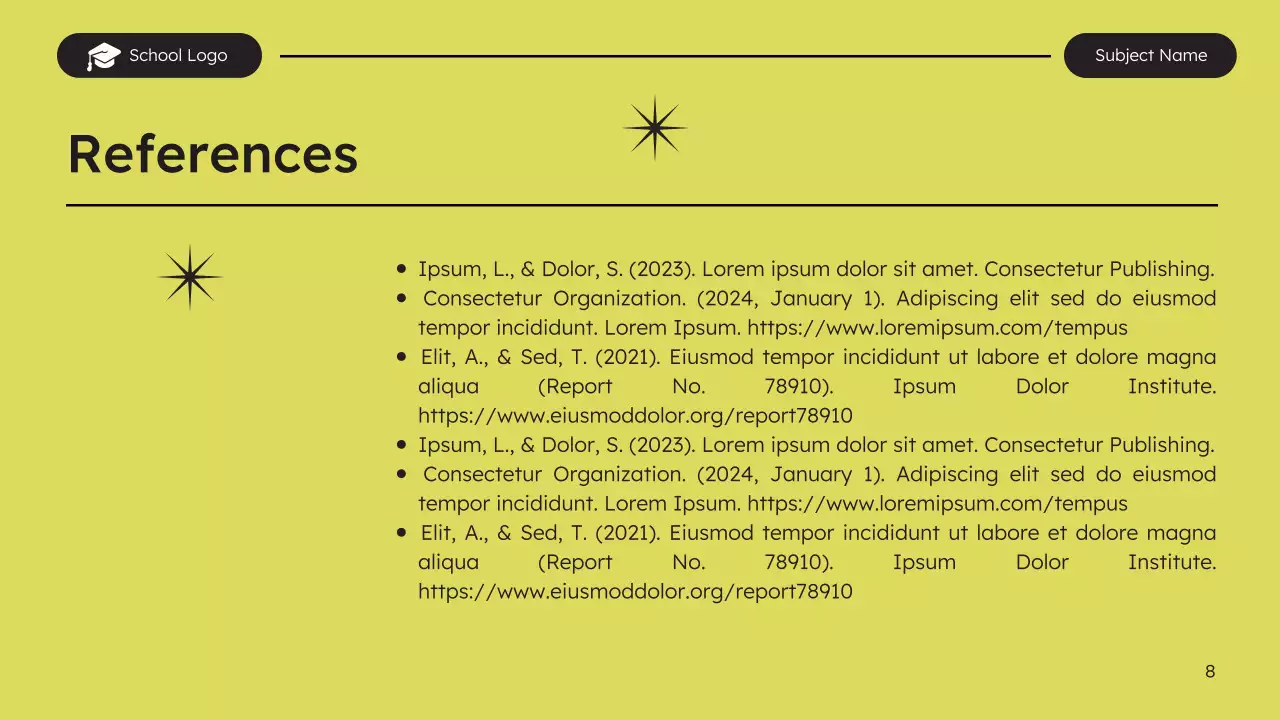 Yellow Clean Academic Presentation