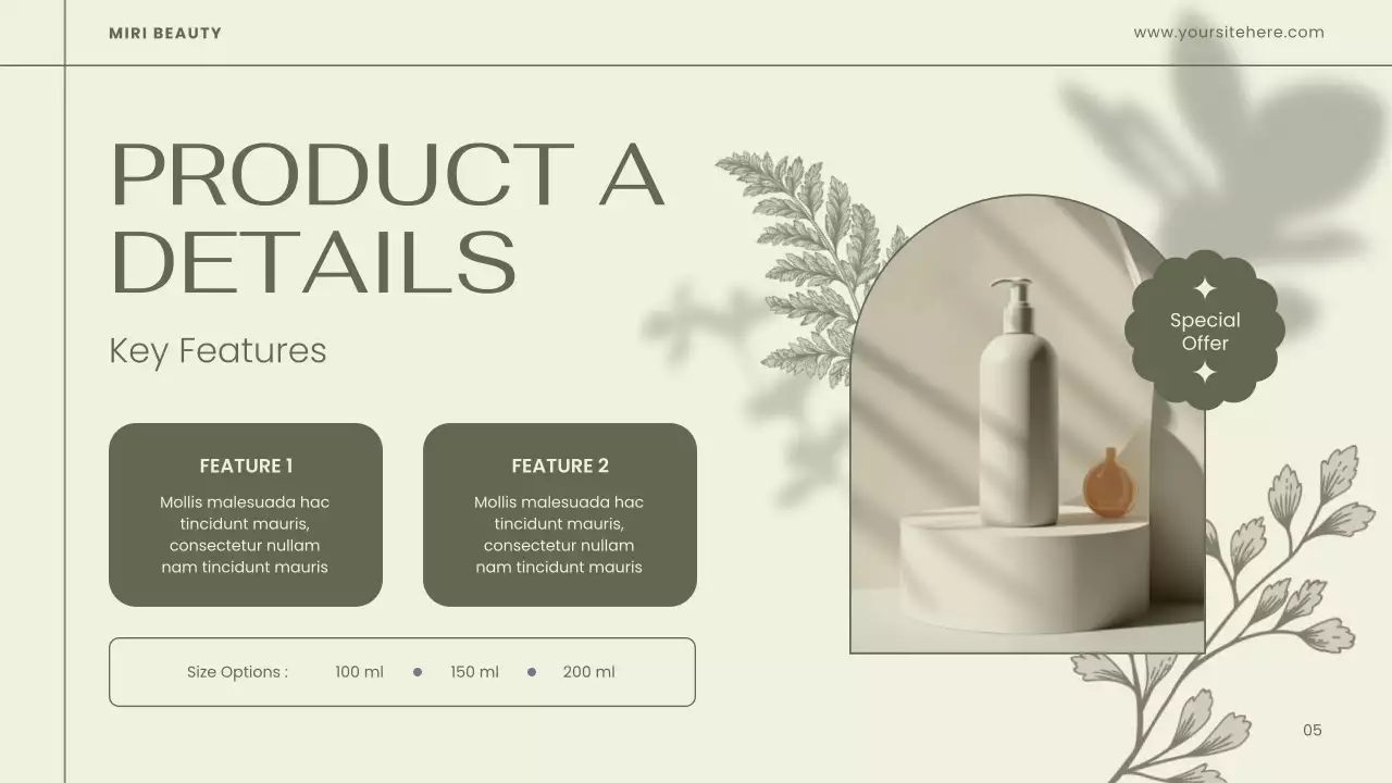 Sage Elegant Beauty Product Catalog Presentation