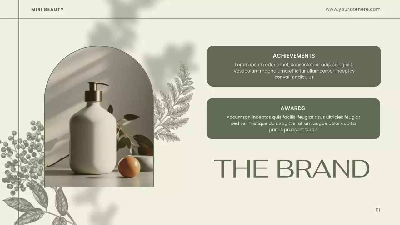 Sage Elegant Beauty Product Catalog Presentation