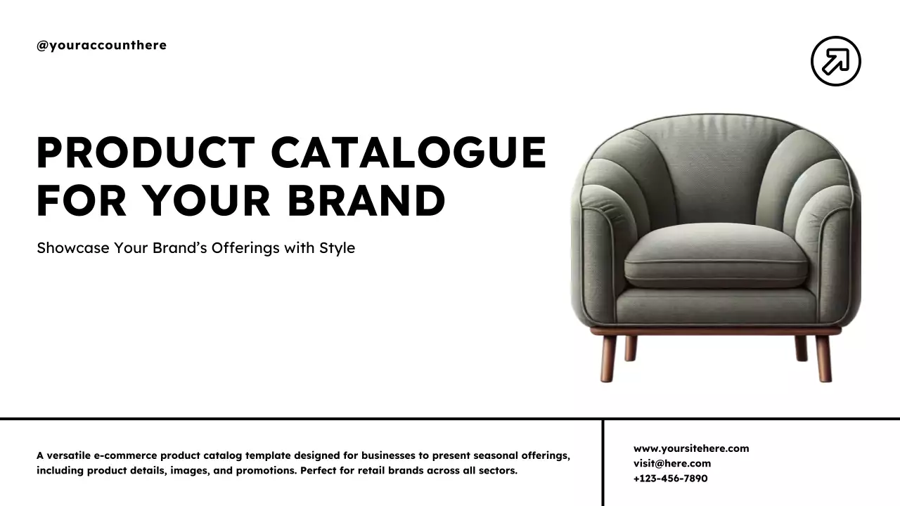 White Modern Furniture Product Catalogue Presentation