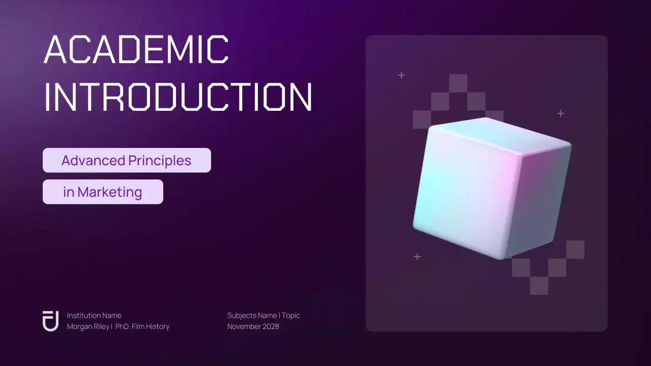 Purple Modern Marketing Course Presentation