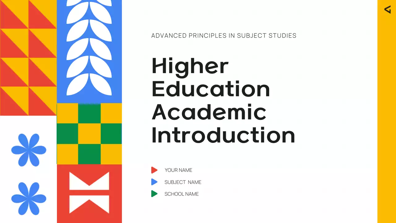 Colorful Geometric Education Presentation