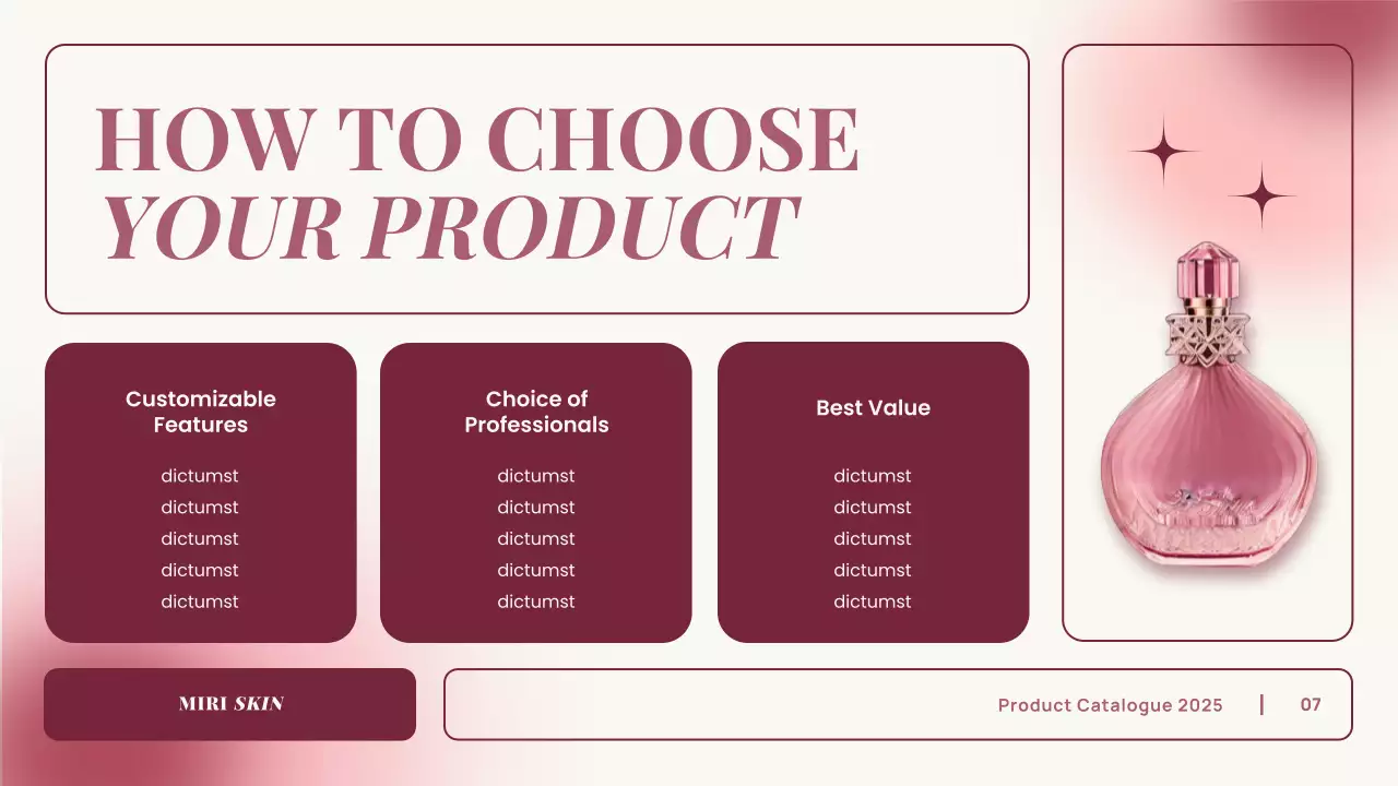 Pink Elegant Perfume Product Catalogue Presentation