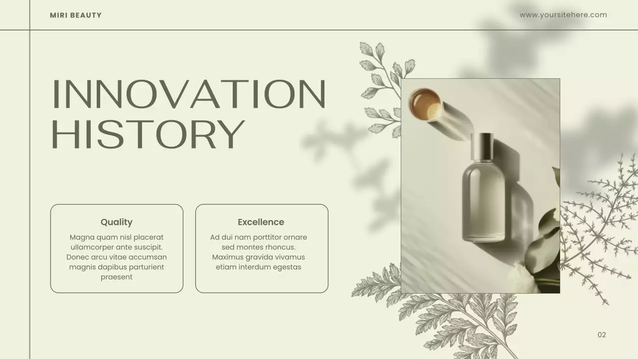 Sage Elegant Beauty Product Catalog Presentation