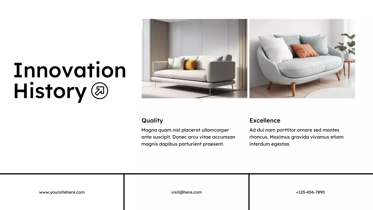 White Modern Furniture Product Catalogue Presentation