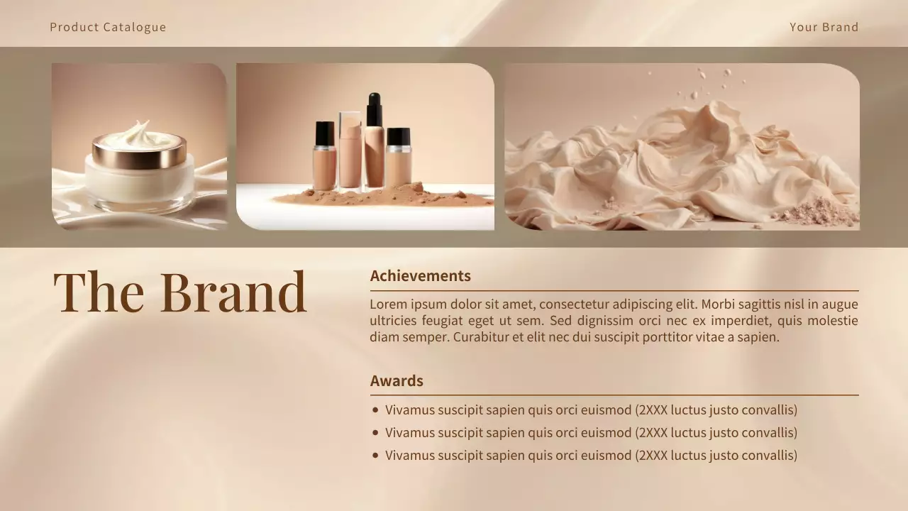 Beige Elegant Beauty Product Catalog Presentation