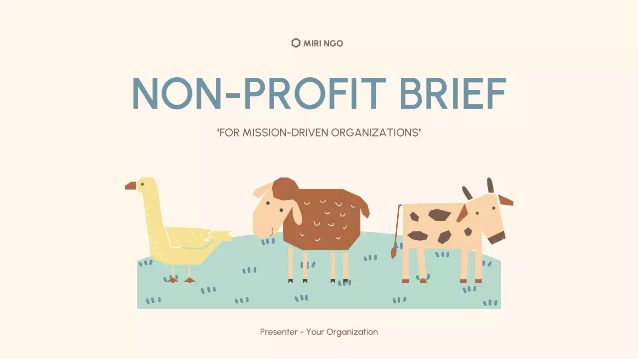 Beige Simple Non-Profit Brief Presentation