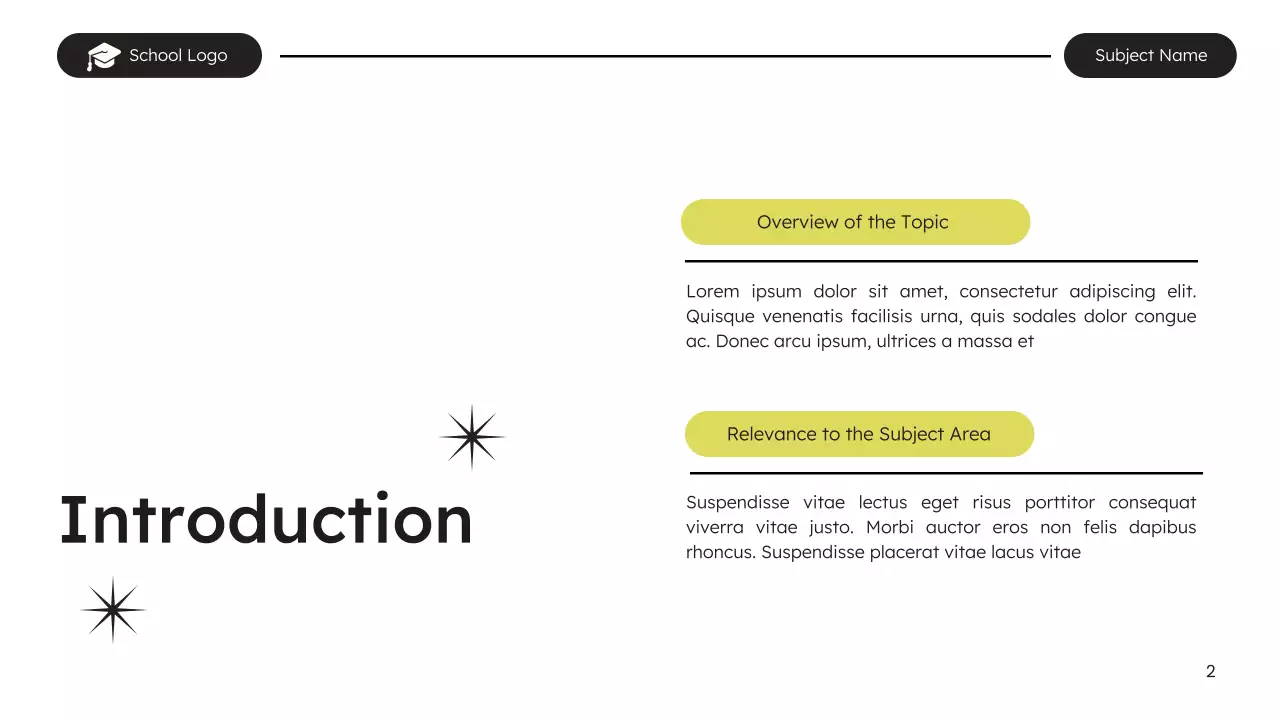 Yellow Clean Academic Presentation
