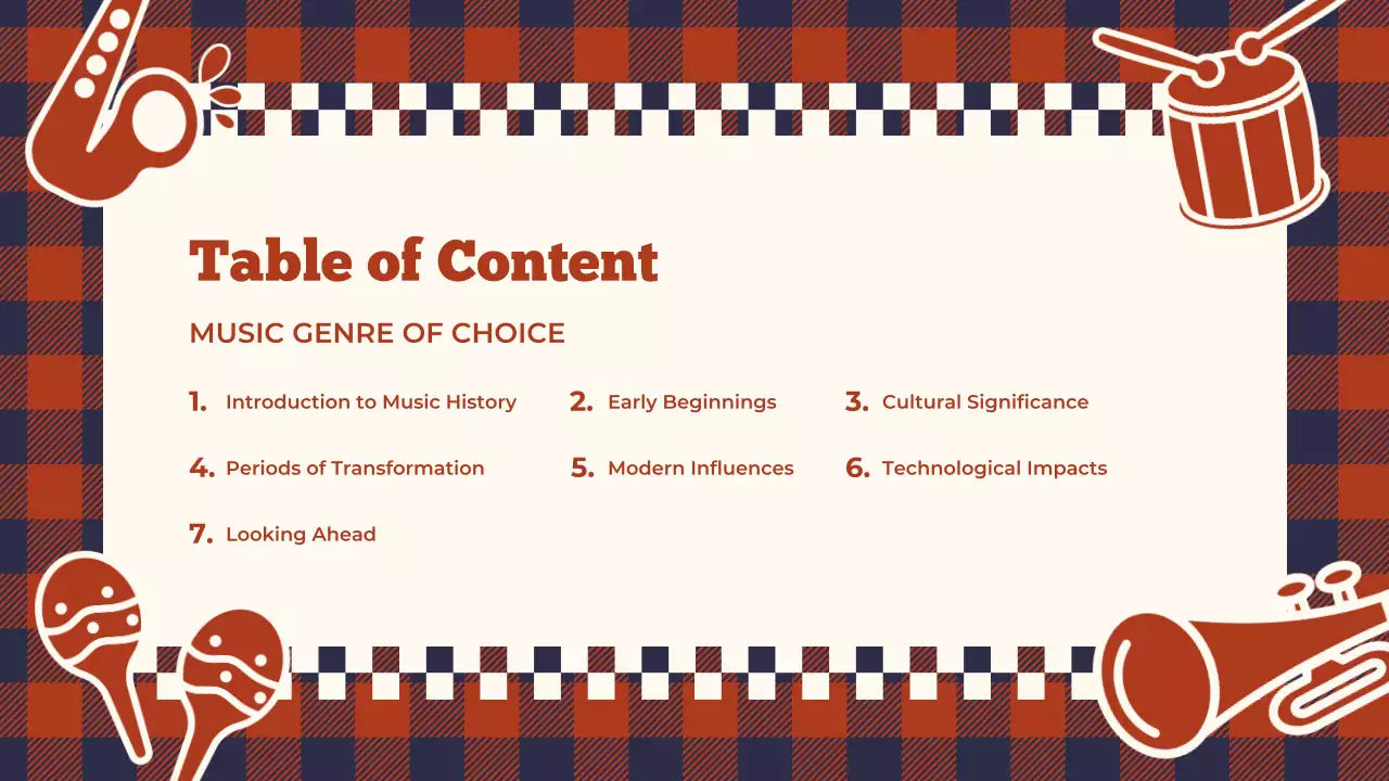 Red Traditional Music Presentation