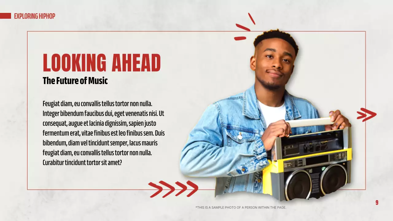 Red Retro Hip-Hop Guide Presentation