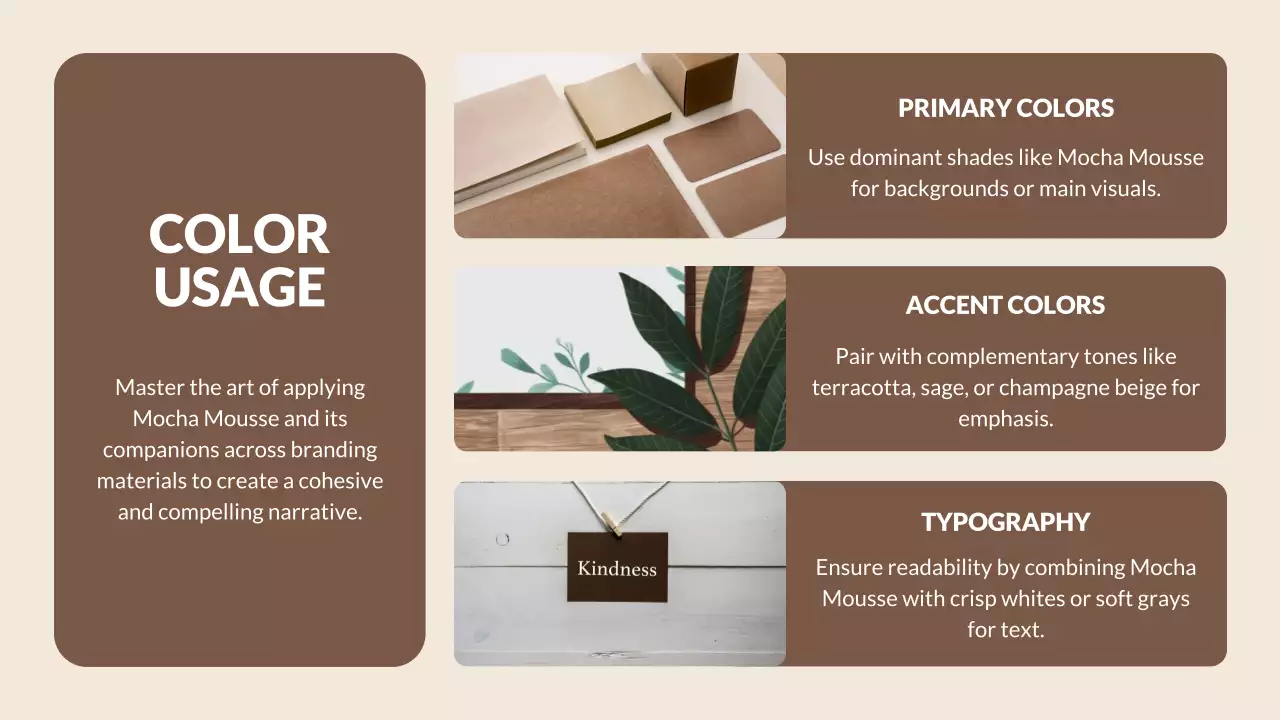 Brown Modern Color Trend Report Presentation