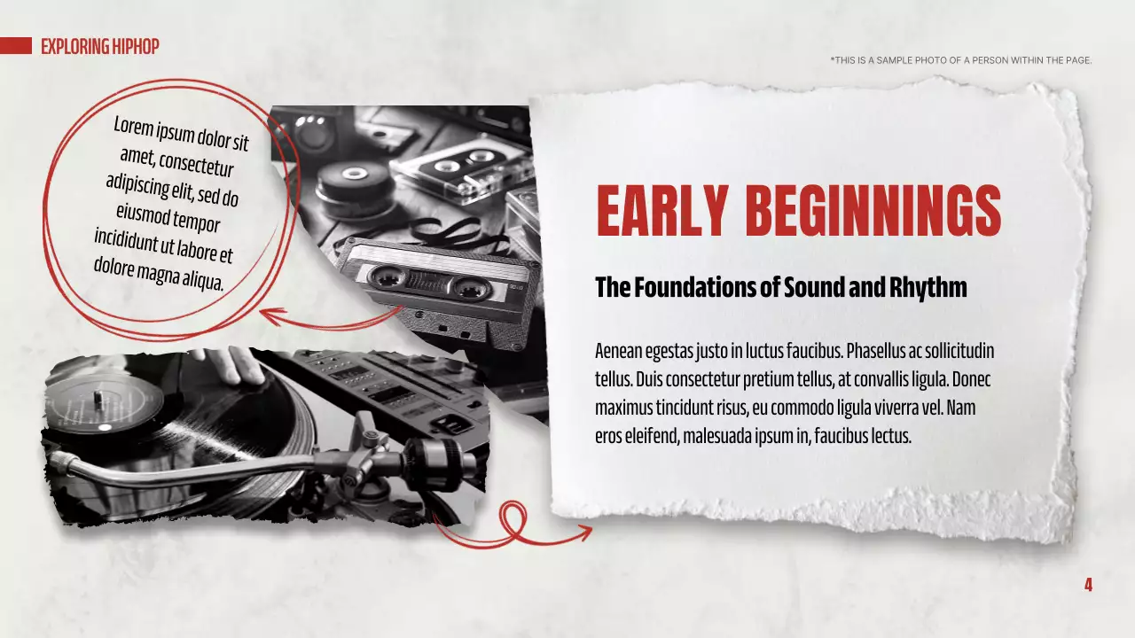 Red Retro Hip-Hop Guide Presentation