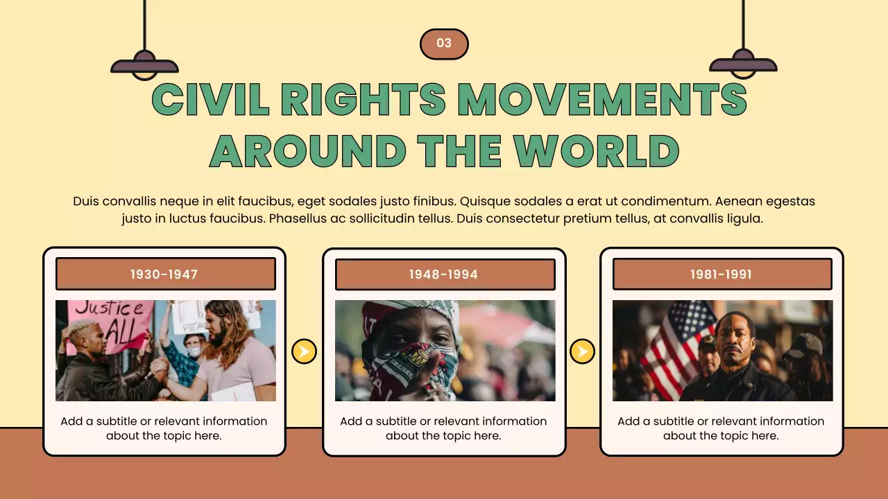 Beige Minimal Civil Movements History Presentation