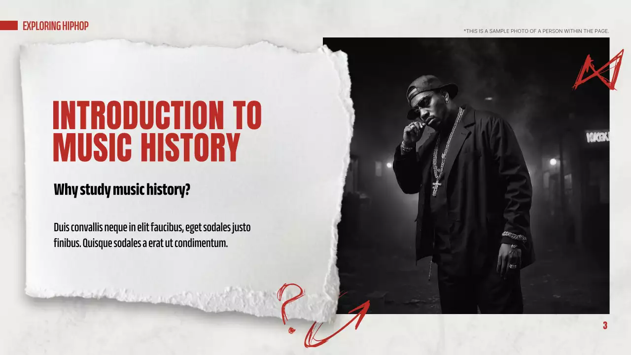 Red Retro Hip-Hop Guide Presentation
