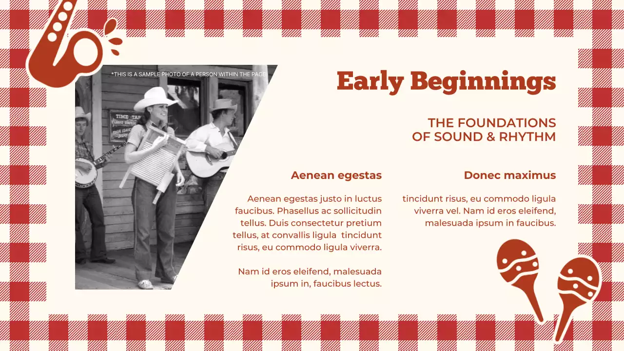 Red Traditional Music Presentation