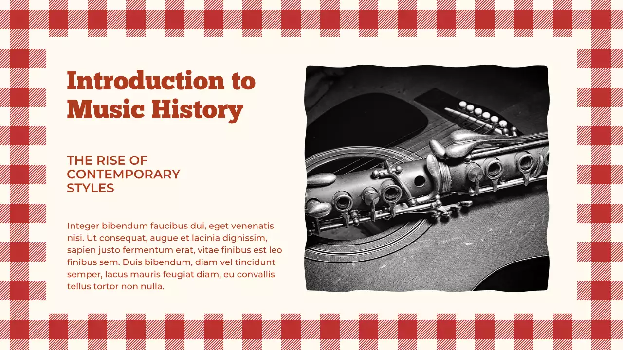 Red Traditional Music Presentation