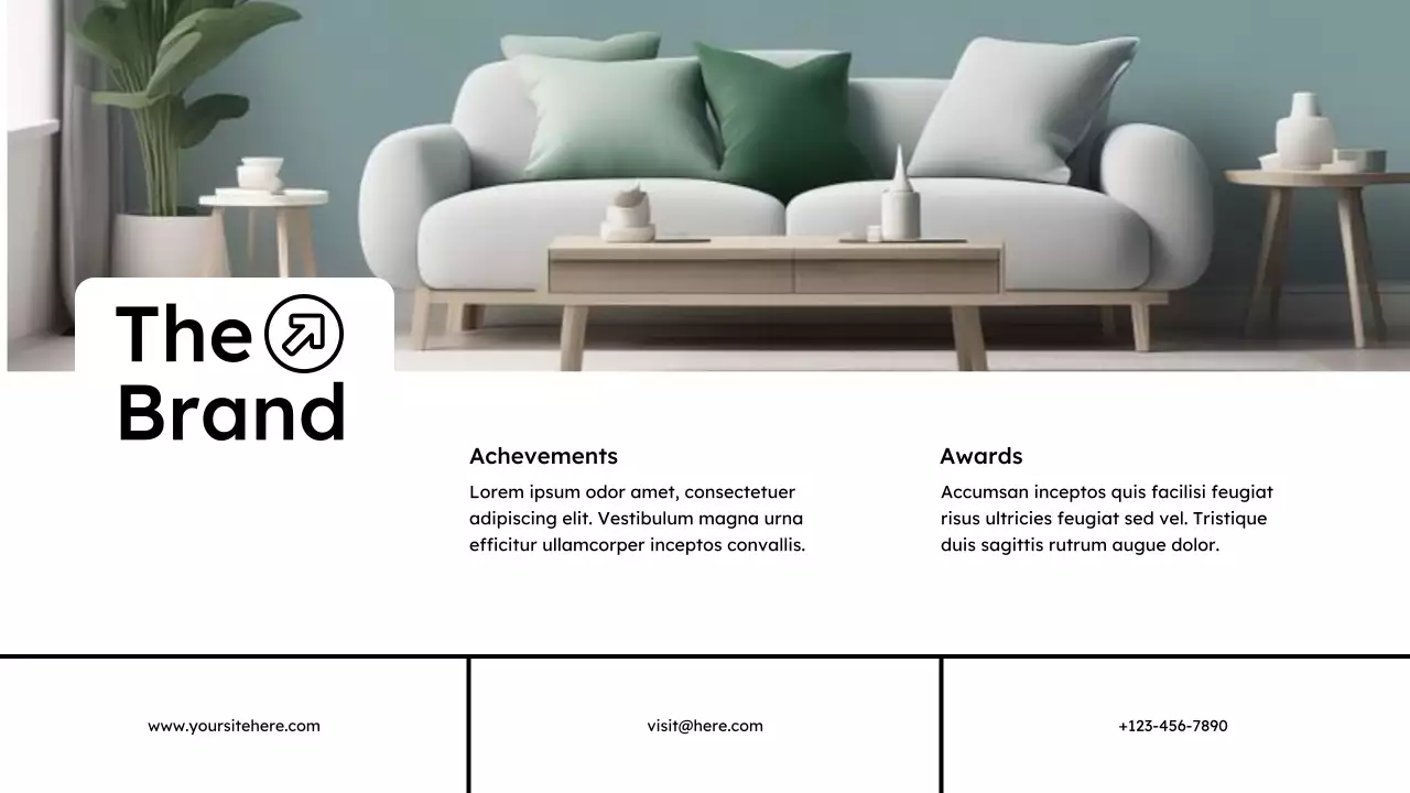 White Modern Furniture Product Catalogue Presentation
