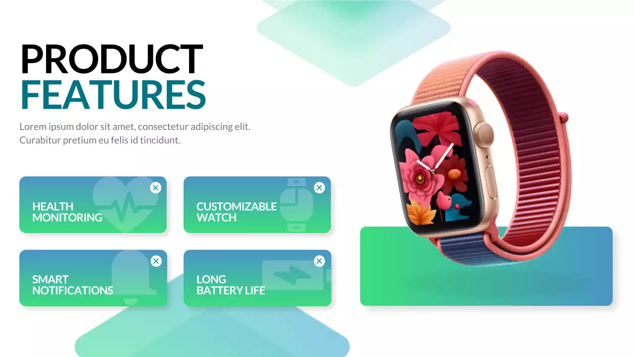 Green Modern Smartwatch Product Catalogue Presentation