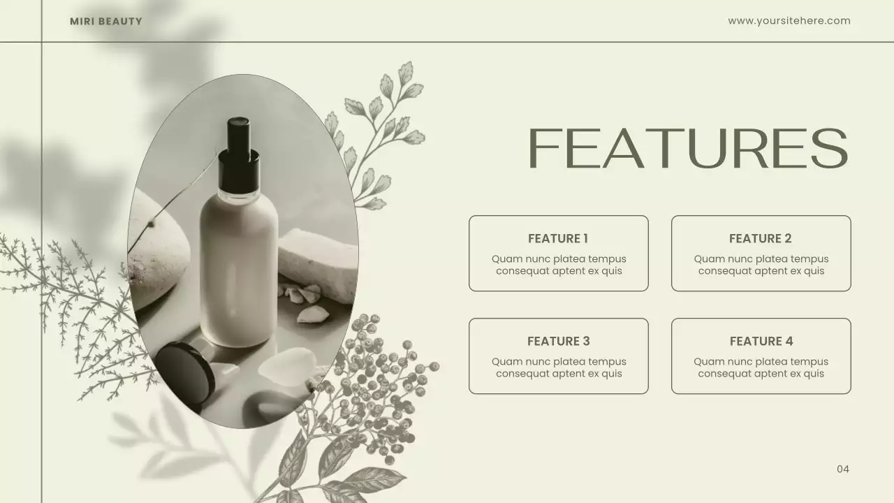 Sage Elegant Beauty Product Catalog Presentation
