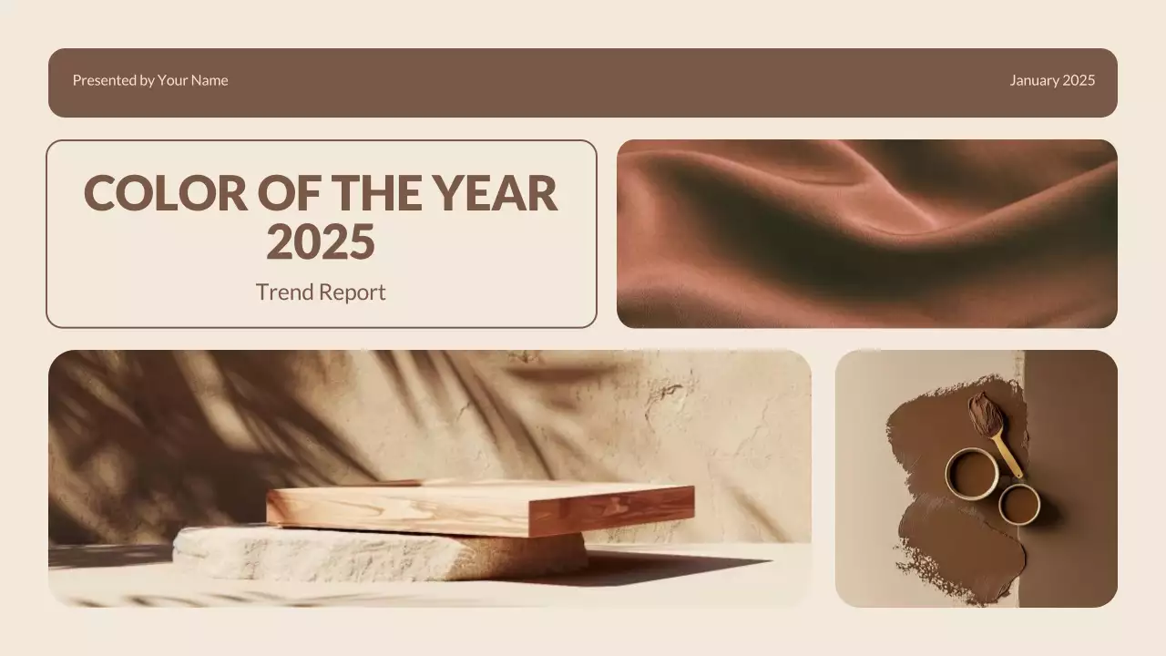 Brown Modern Color Trend Report Presentation