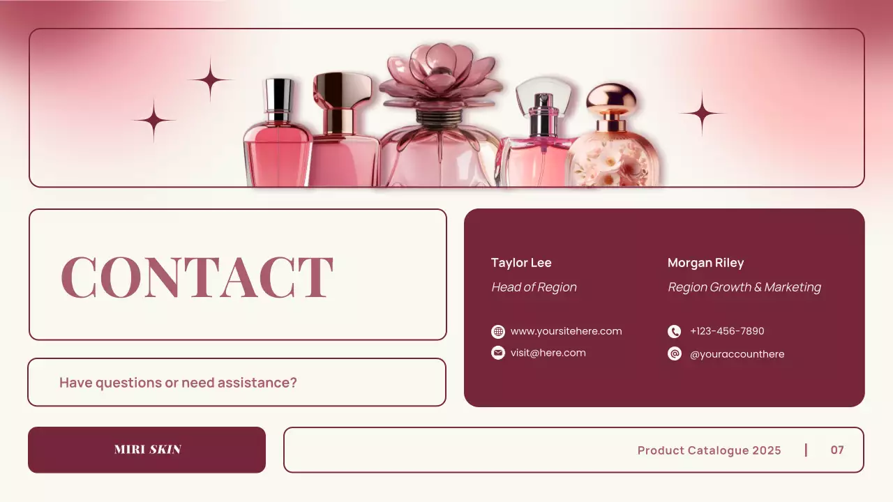 Pink Elegant Perfume Product Catalogue Presentation
